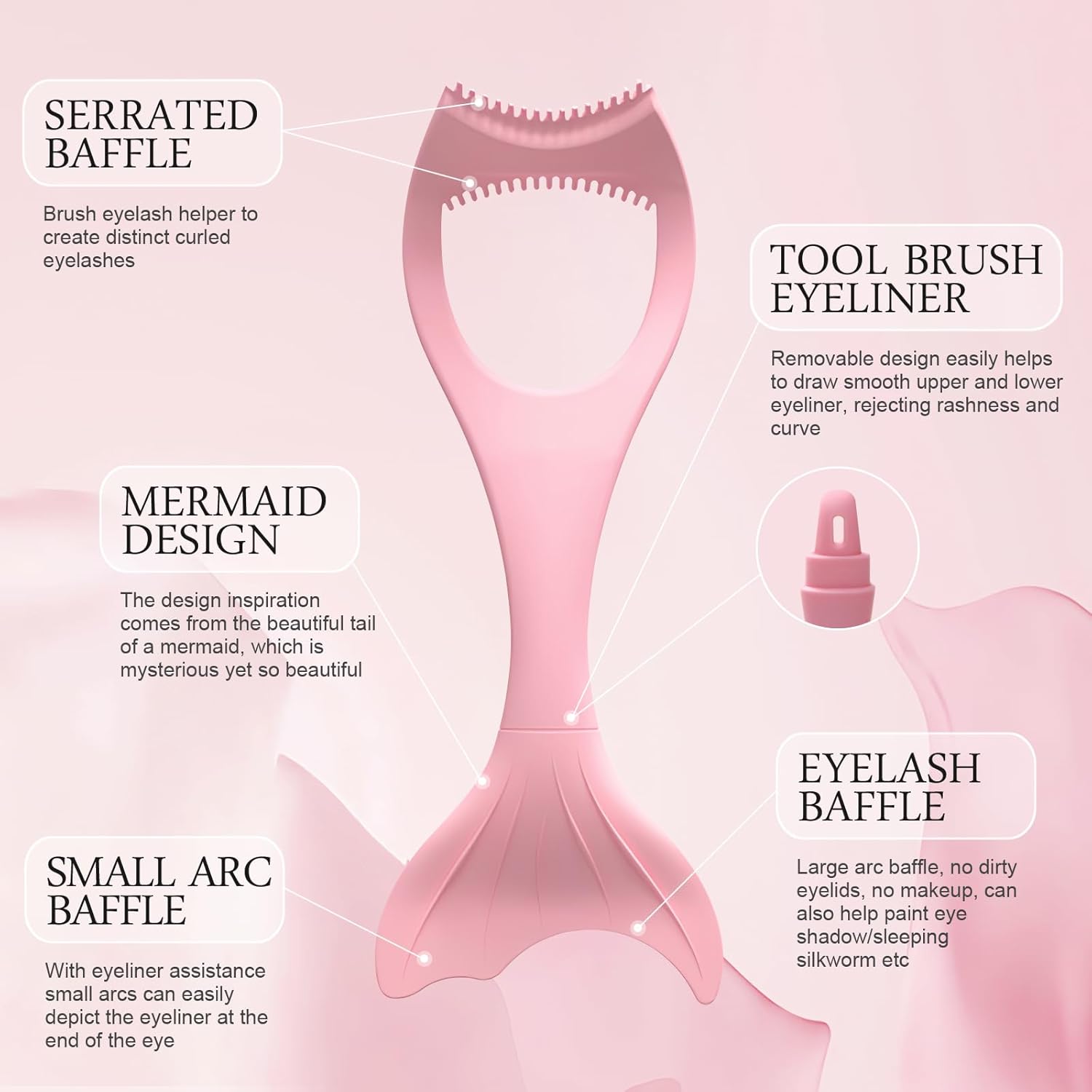 Mascara Shield Applicator Guard,lash Buddy,Makeup Lash Tool,Lash Separator Tool,Lash Applicator Tool,Reusable Makeup Tool,with One Premium Lash Brushes,Beginners Friendly for Women (Pink)